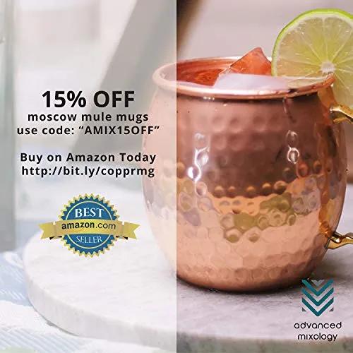 Set of 20 Advanced Mixology Moscow Mule 100% Pure Copper Mugs - 16 Ounce with 2 Artisan Hand Crafted Wooden Coasters - Barrel With Brass Handle