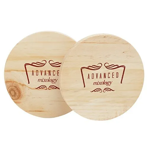 Set of 20 Advanced Mixology Moscow Mule 100% Pure Copper Mugs - 16 Ounce with 2 Artisan Hand Crafted Wooden Coasters - Barrel With Brass Handle