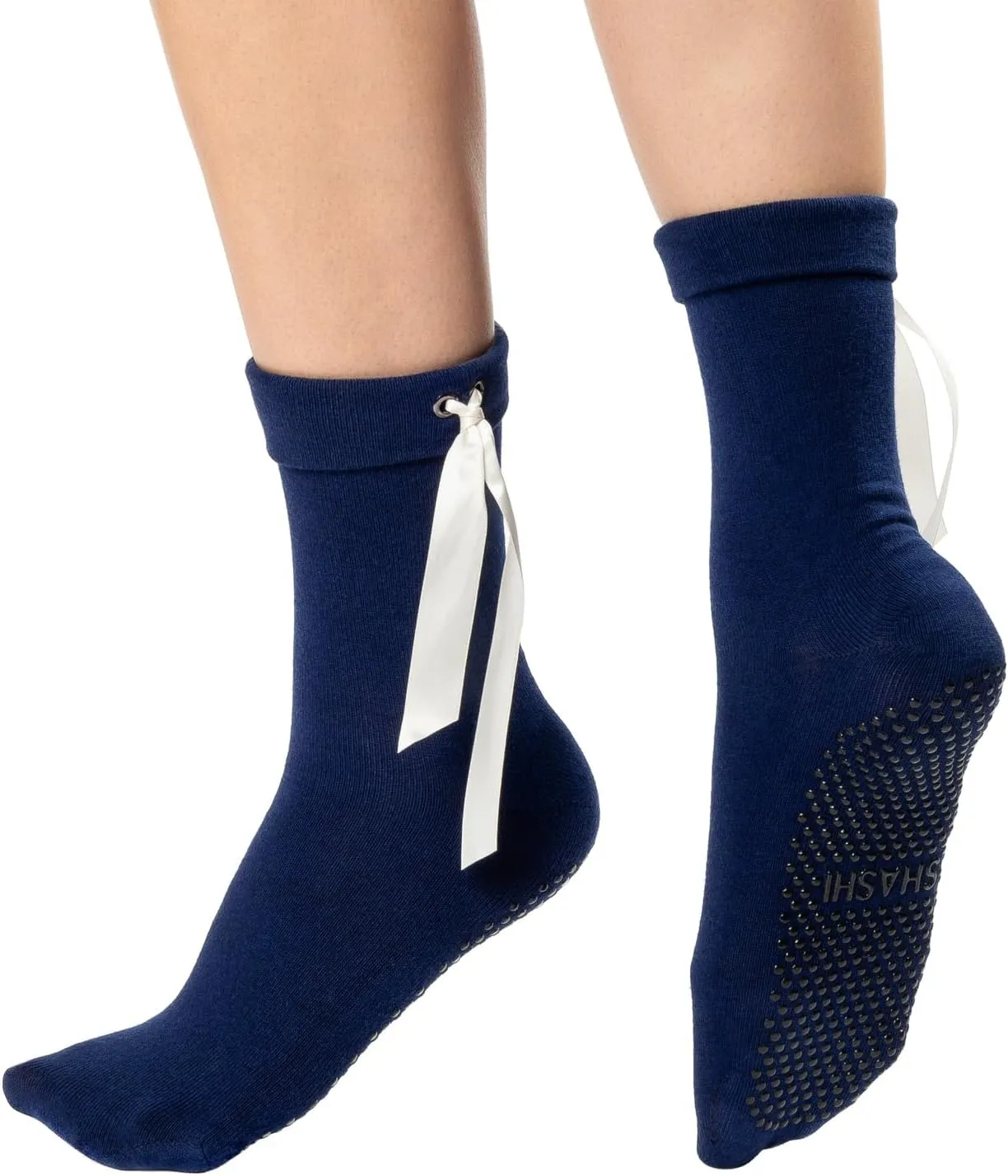 SHASHI Crew Grip Socks – Stylish, Non-Slip Footwear for Pilates, Barre, and Yoga