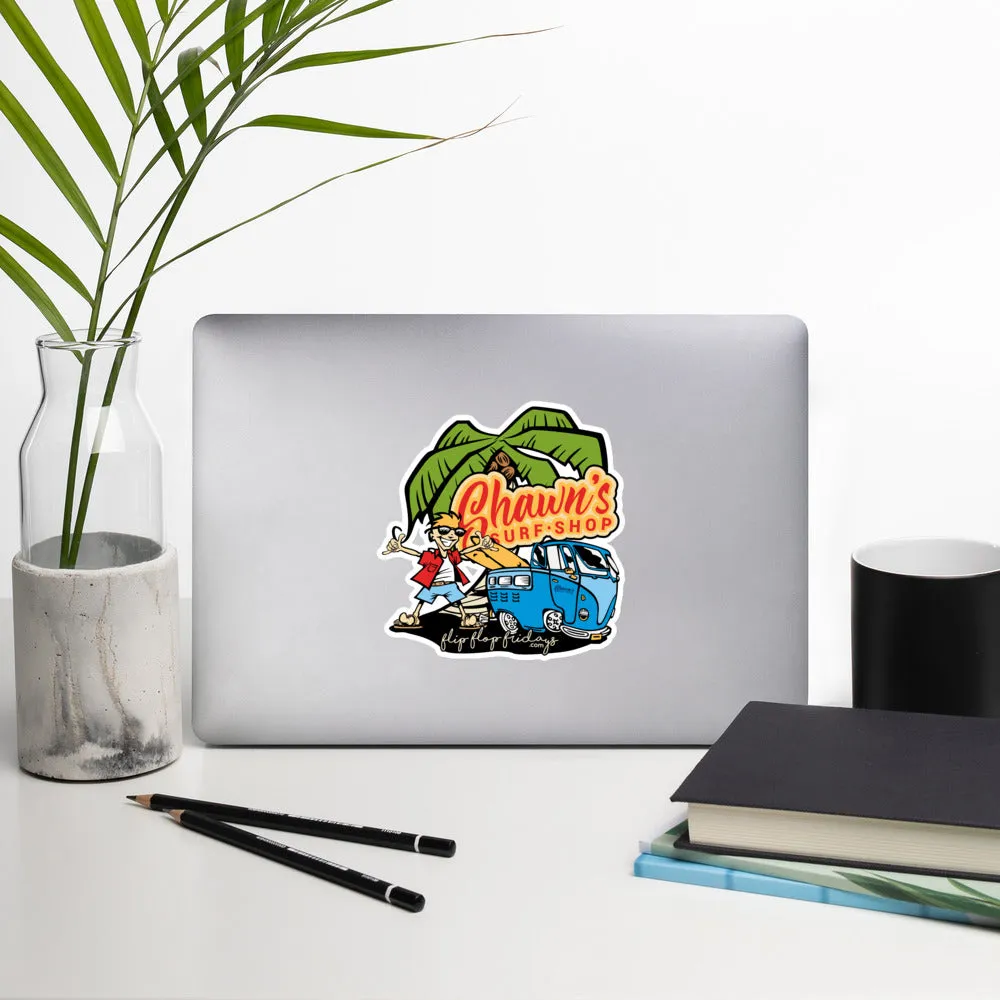 SHAWN'S SURF SHOP - Bubble-free stickers