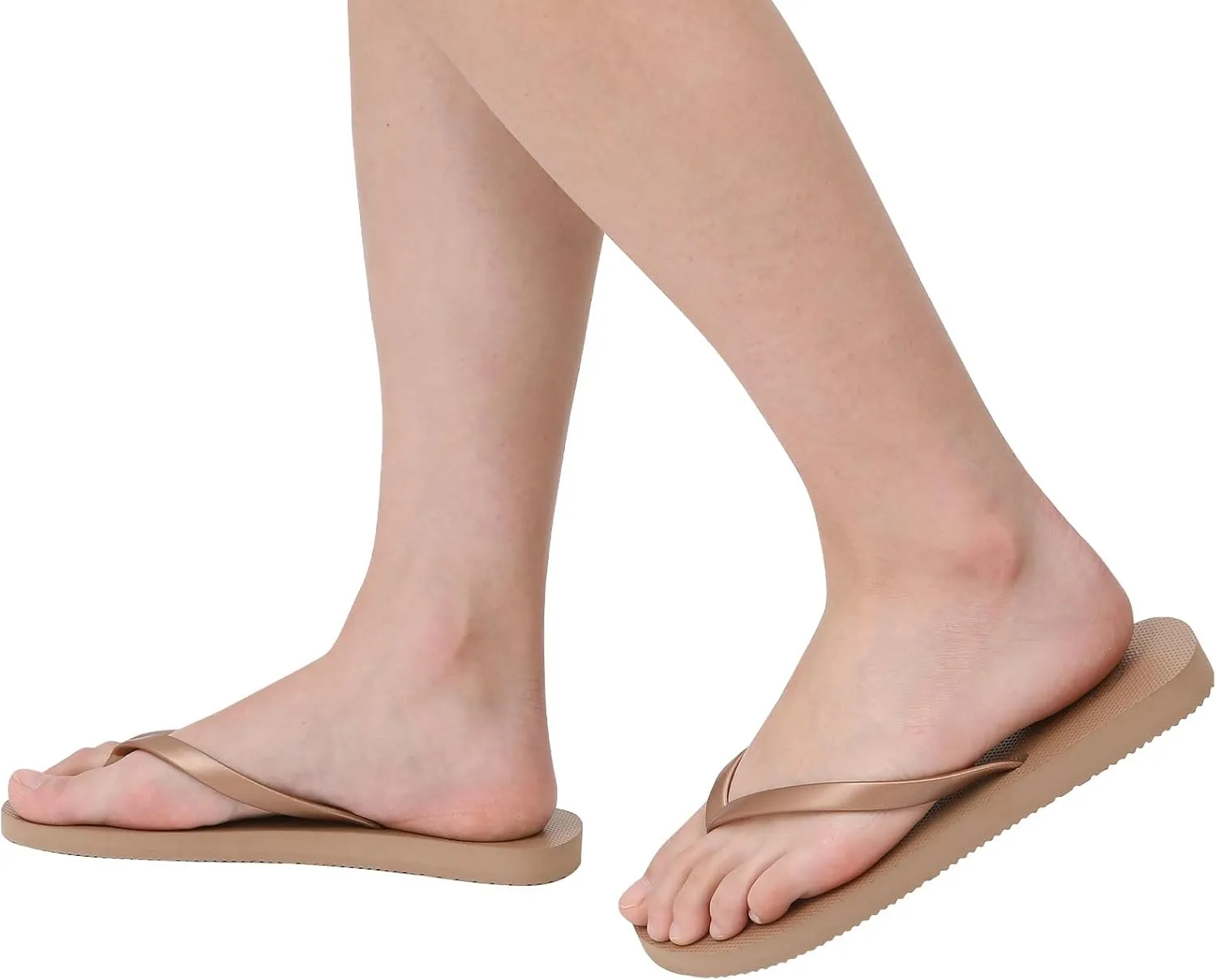 shevalues Slim Flip Flops for Women Beach Rubber Shower Shoes Basic Thong Sandals