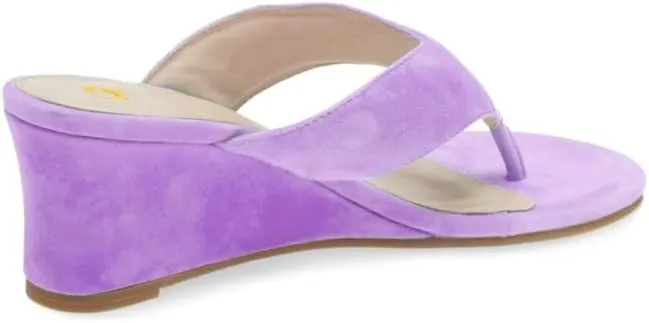 SHODENSE Women Wedge Heel Flip Flop Mules Open Peep Toe Suede Thong Sandals Mid Chunky Heels Flip-Flops Comfy Square Round Toe Slide Slippers Backless Slip On Summer Shoes Daily Party Office 4-11 M US