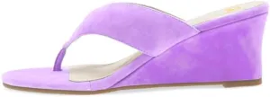 SHODENSE Women Wedge Heel Flip Flop Mules Open Peep Toe Suede Thong Sandals Mid Chunky Heels Flip-Flops Comfy Square Round Toe Slide Slippers Backless Slip On Summer Shoes Daily Party Office 4-11 M US