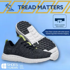 Shoes for Crews Everlight ECO, Men's Non Slip, Breathable, Lightweight, Lace-Up,Water Resistant Work Shoes, Black/Gray, Size 11.5