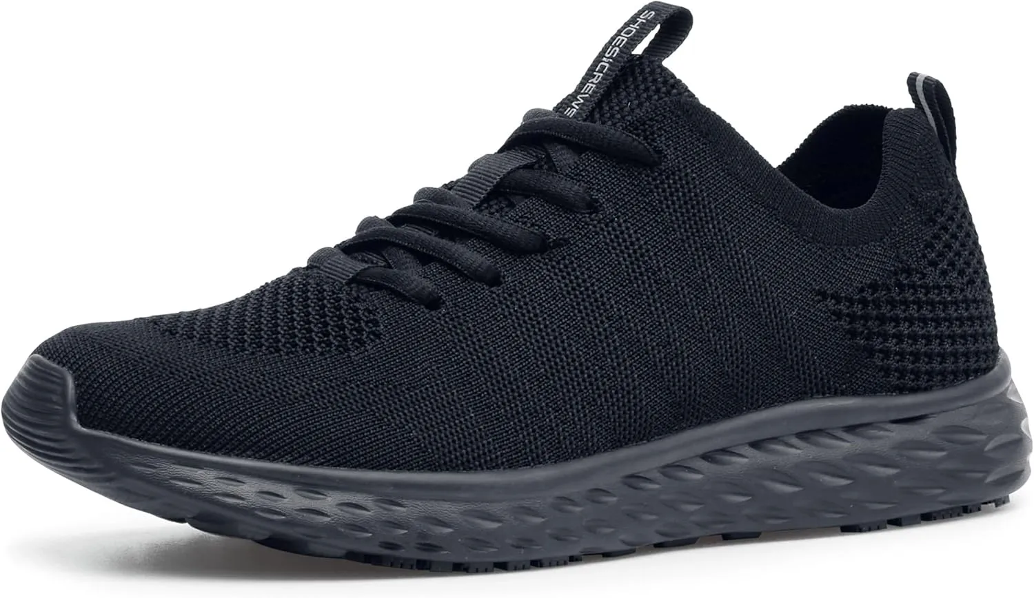 Shoes for Crews Non Slip Work Shoes for Women, Slip Resistant Shoes for Nurses, Comfortable Womens Sneakers, Everlight, Black