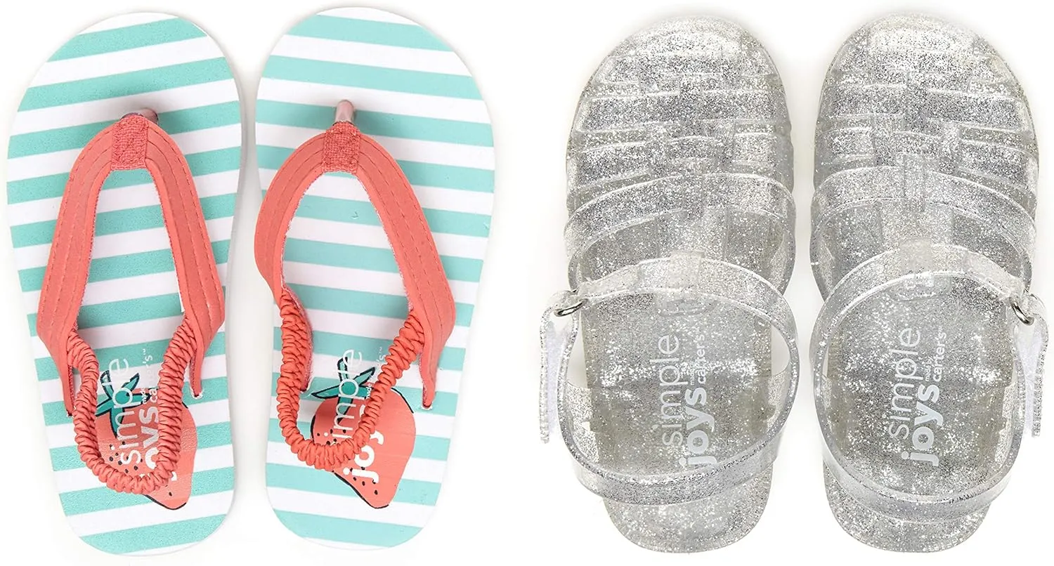 Simple Joys by Carter's Girls and Toddlers' Kimmie Nora Jelly Sandal Set