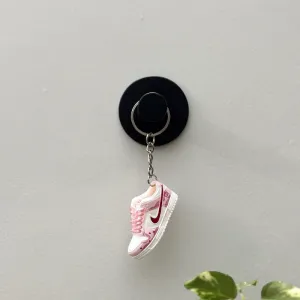 Single Sneaker Keychain - Dunk Low Pink Custom (No Box)