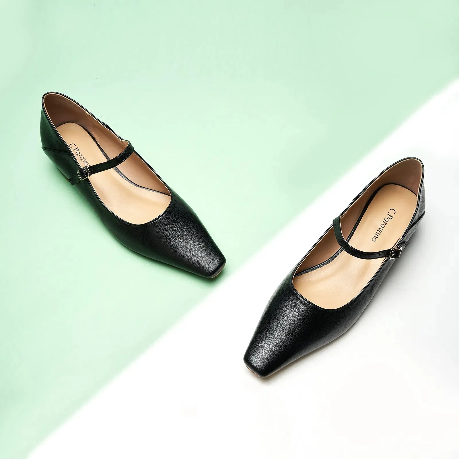 Single Strap Block Heel Mary Janes (Alva)
