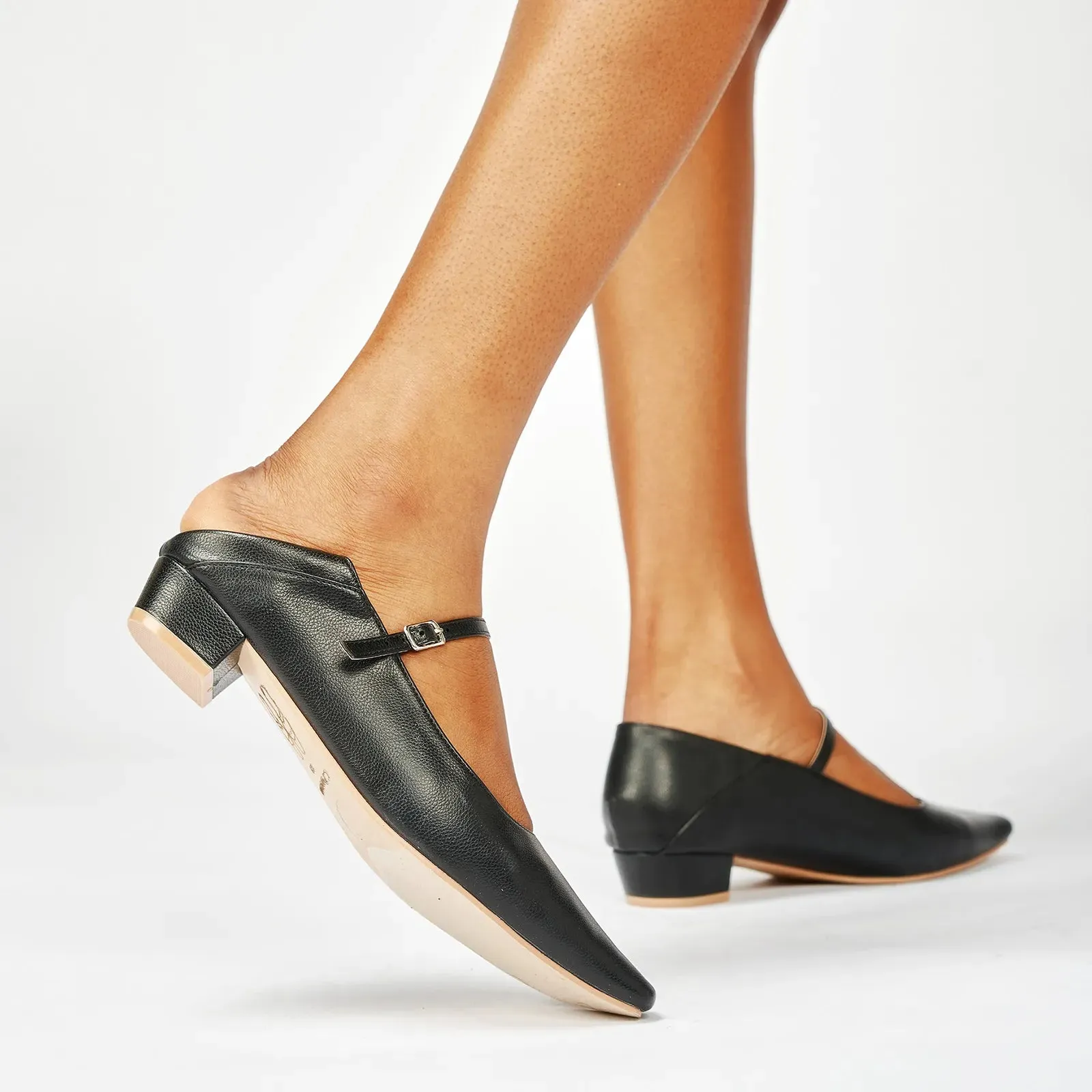 Single Strap Block Heel Mary Janes (Alva)