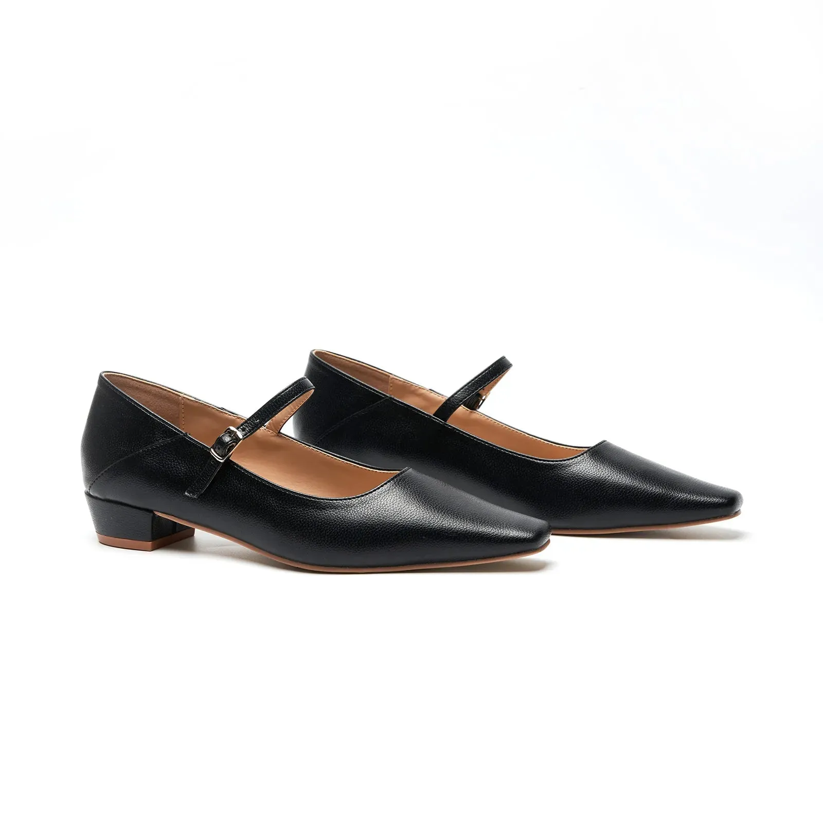 Single Strap Block Heel Mary Janes (Alva)