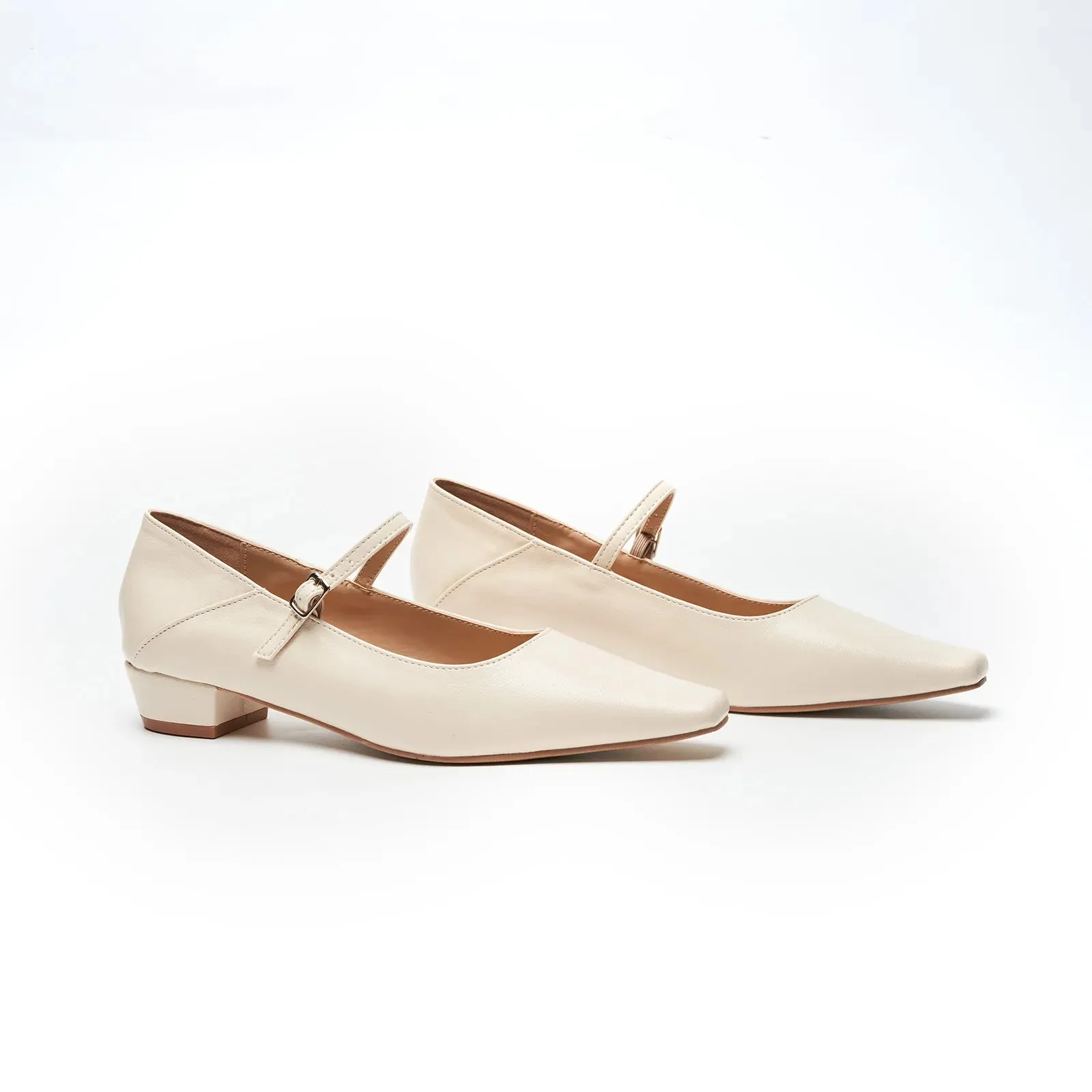 Single Strap Block Heel Mary Janes (Alva)