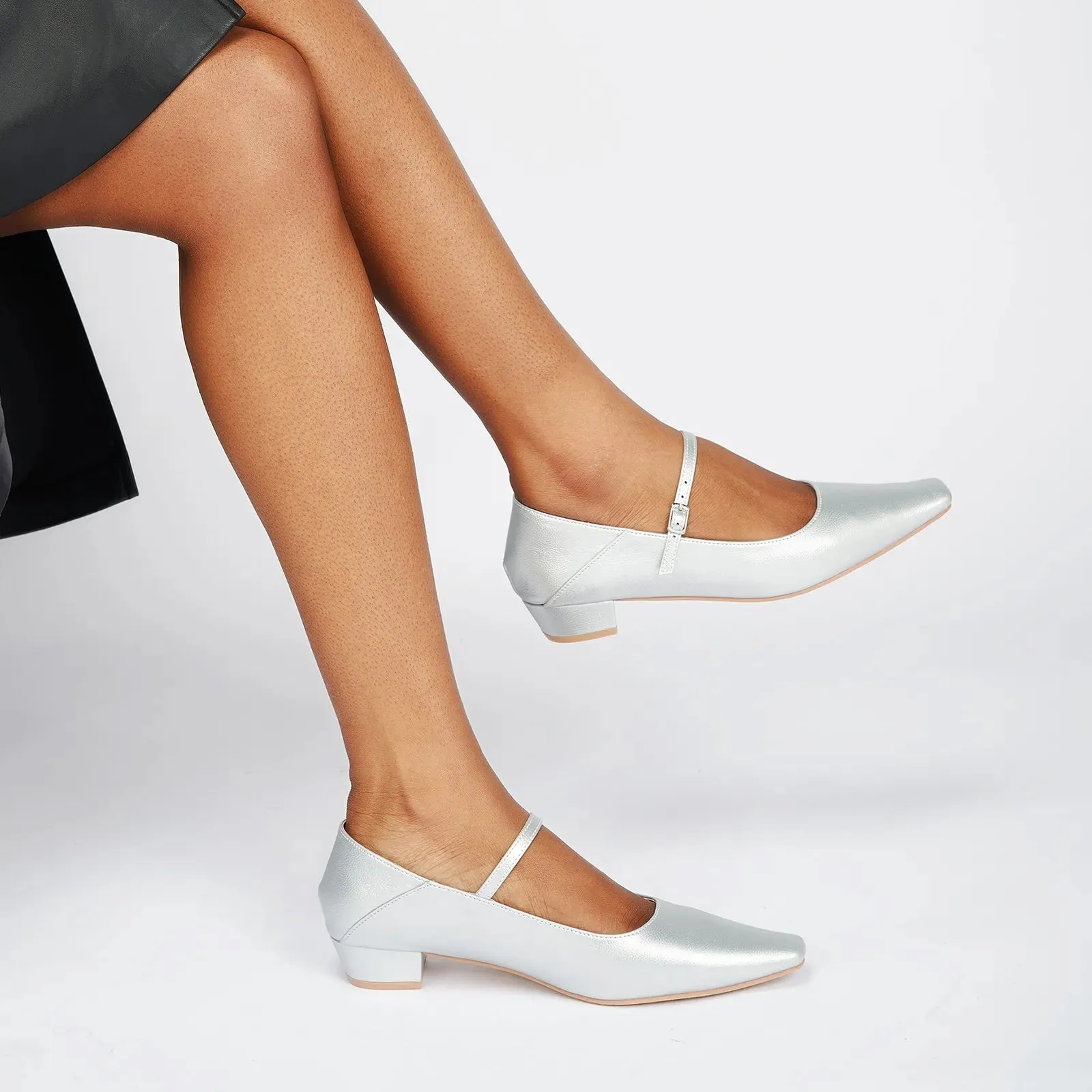 Single Strap Block Heel Mary Janes (Alva)