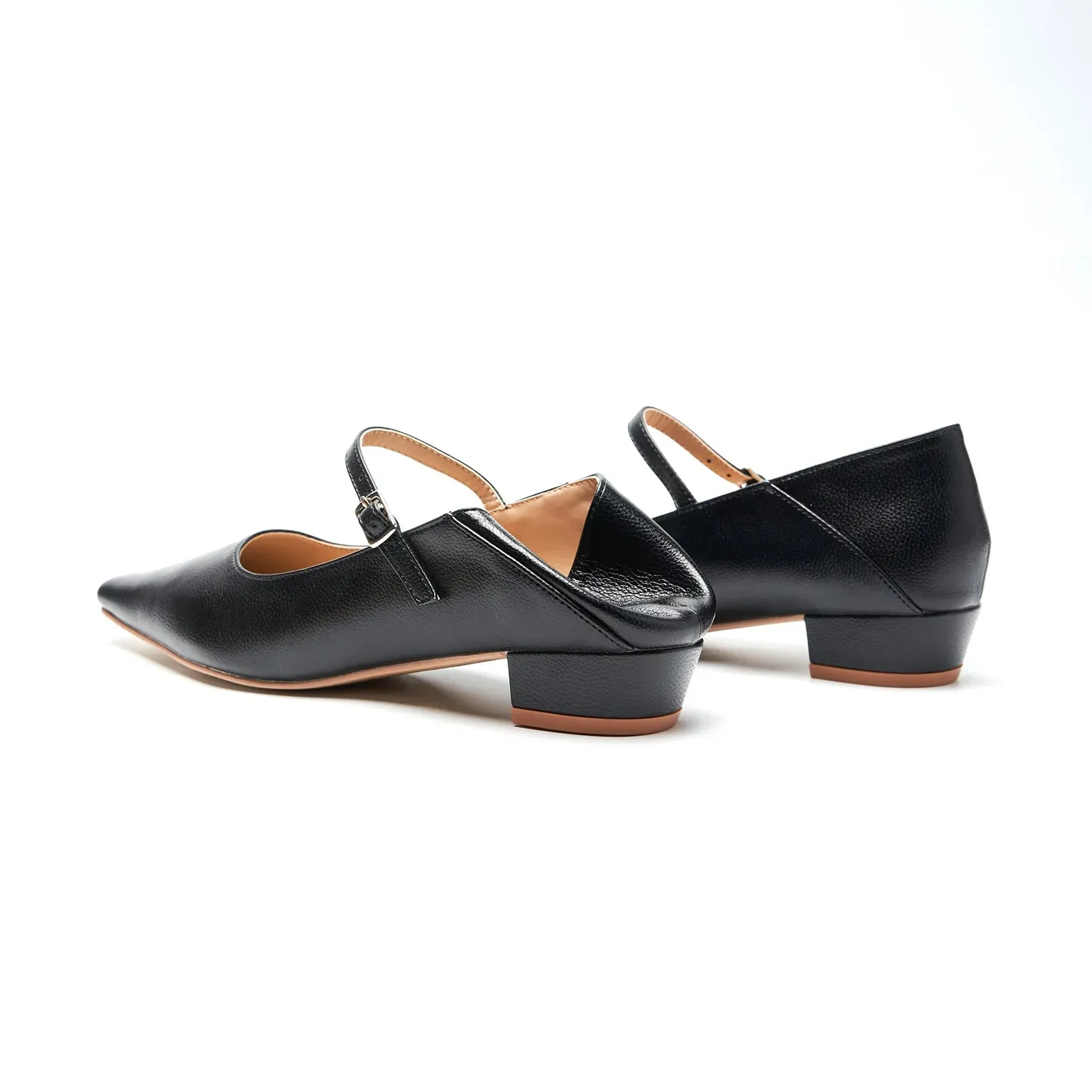 Single Strap Block Heel Mary Janes (Alva)
