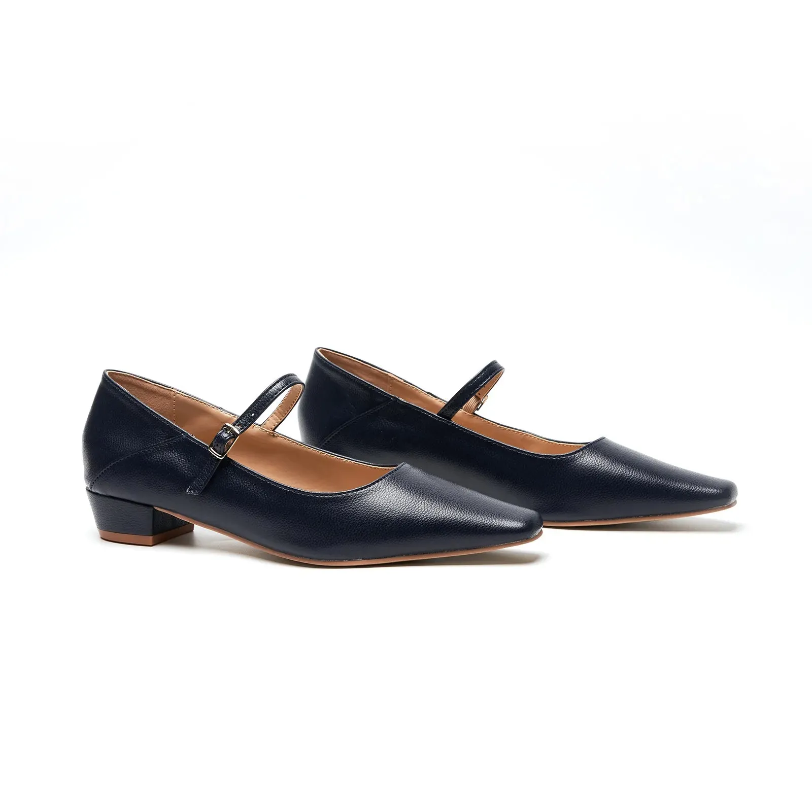 Single Strap Block Heel Mary Janes (Alva)