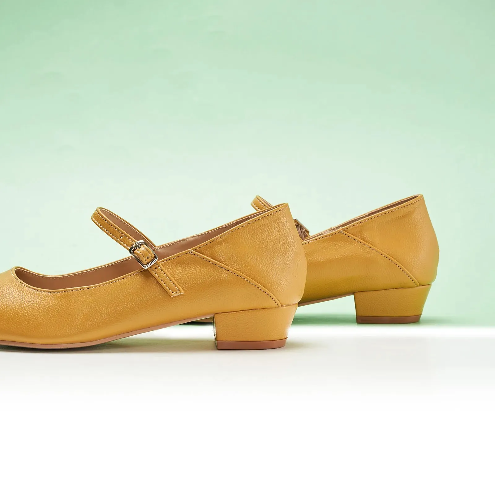 Single Strap Block Heel Mary Janes (Alva)