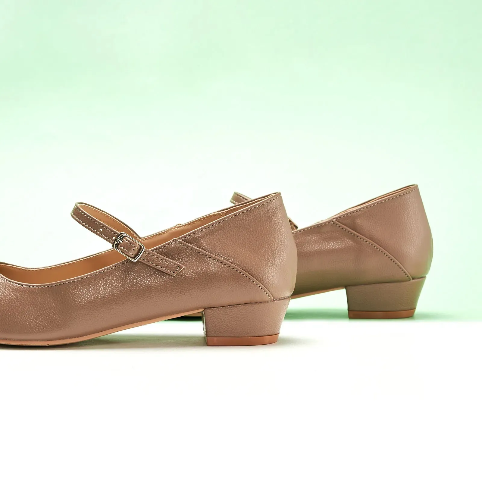 Single Strap Block Heel Mary Janes (Alva)