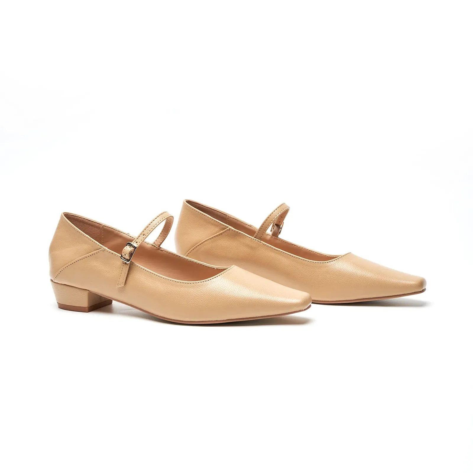 Single Strap Block Heel Mary Janes (Alva)