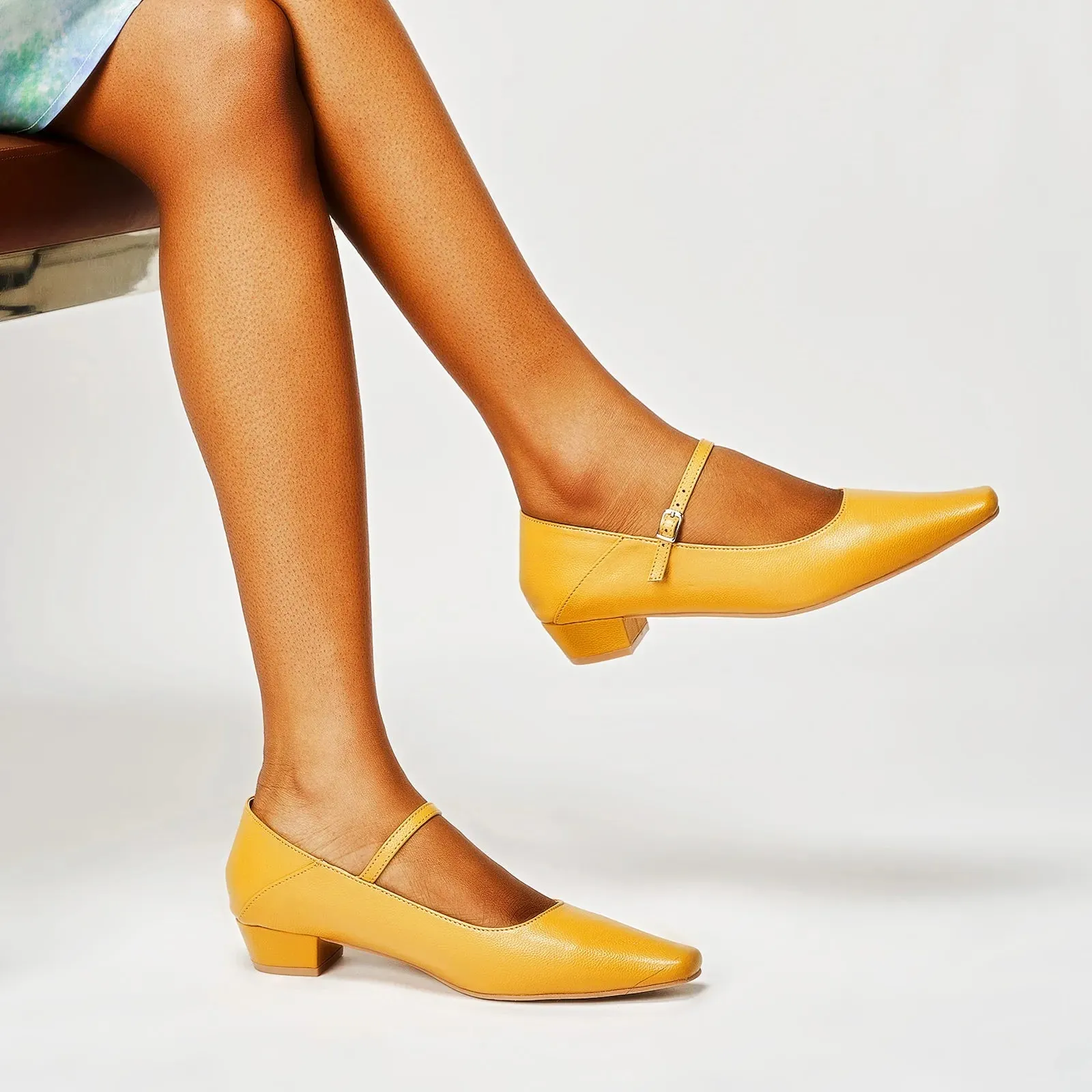 Single Strap Block Heel Mary Janes (Alva)