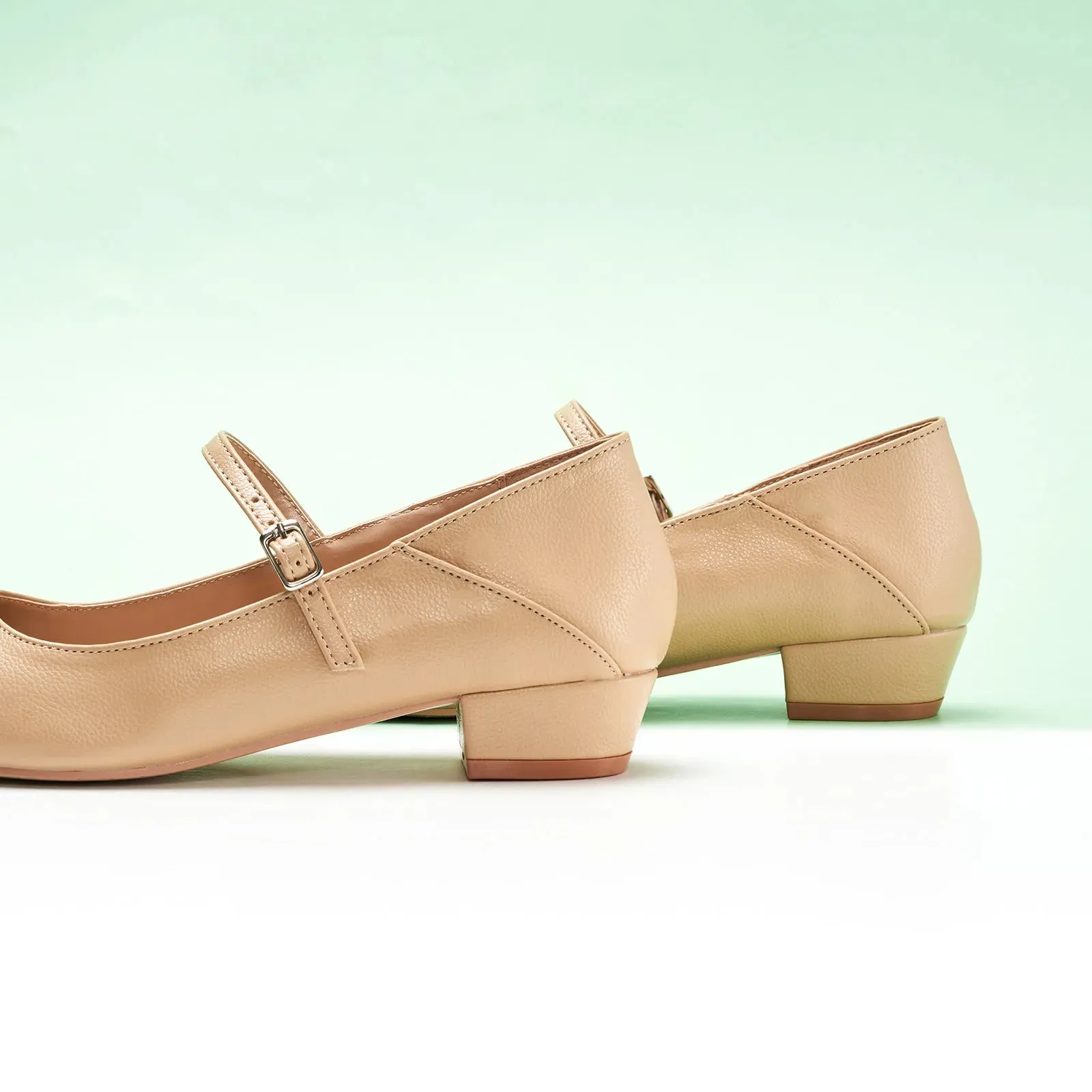 Single Strap Block Heel Mary Janes (Alva)