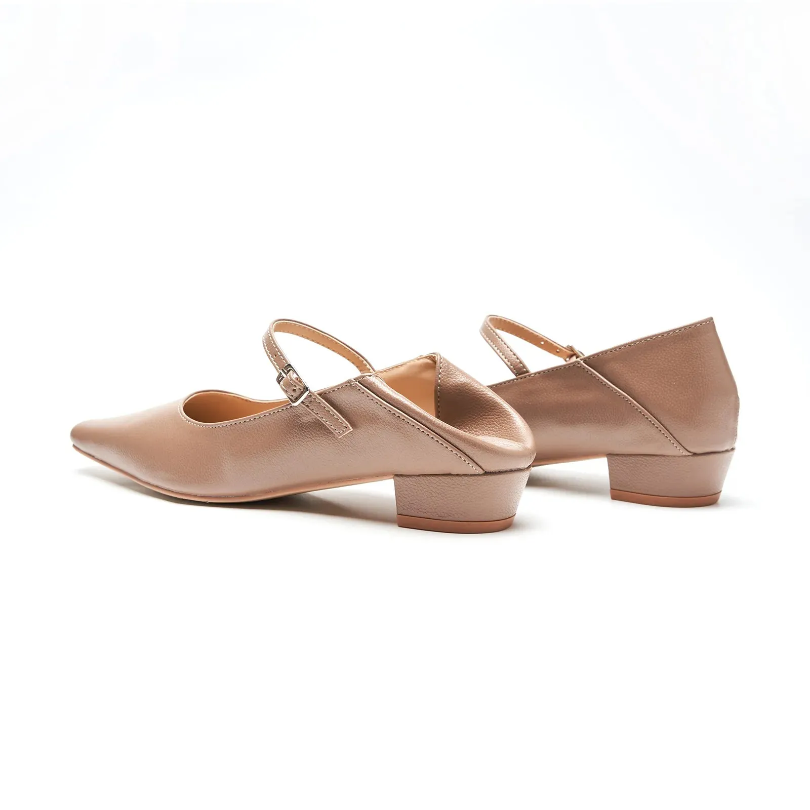 Single Strap Block Heel Mary Janes (Alva)