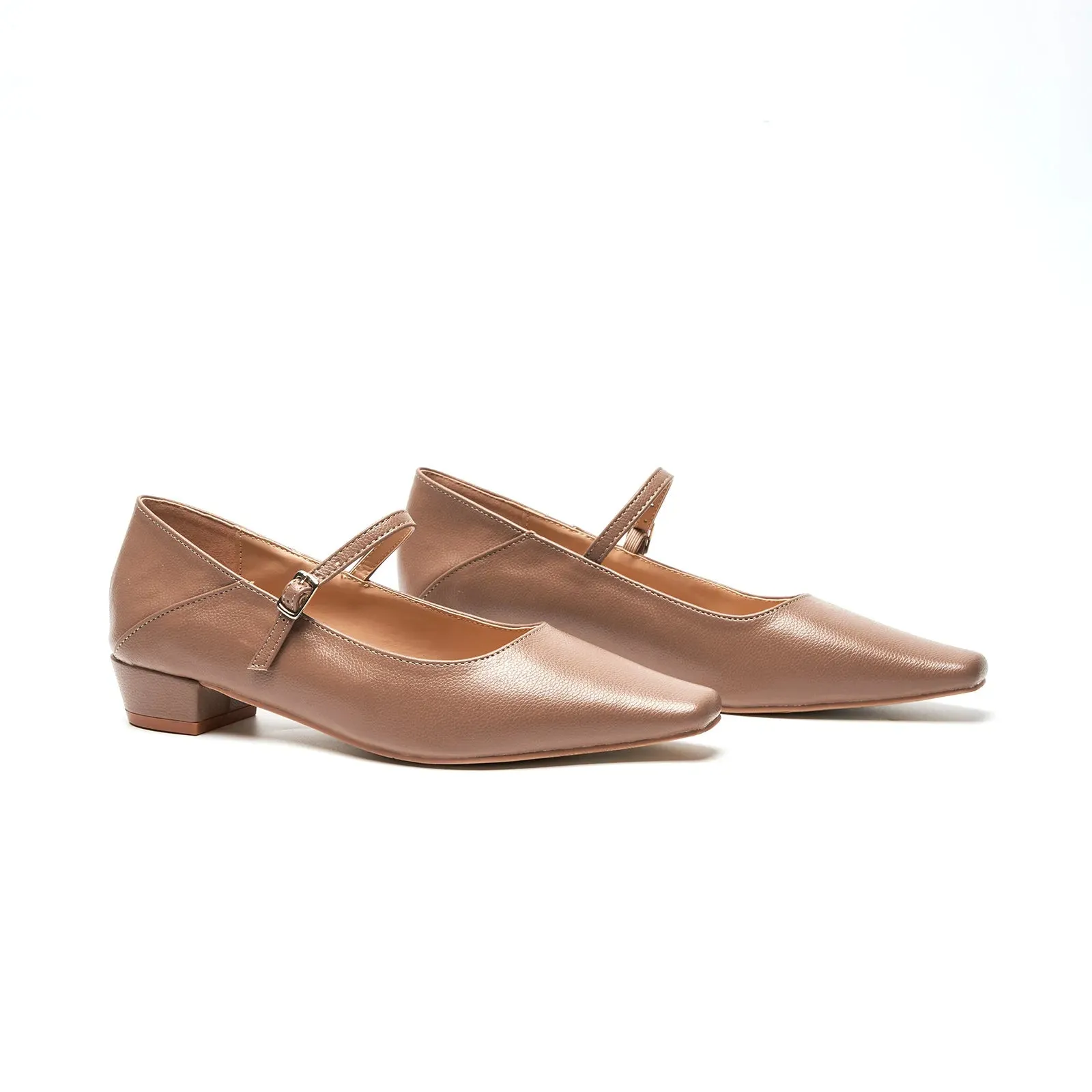 Single Strap Block Heel Mary Janes (Alva)