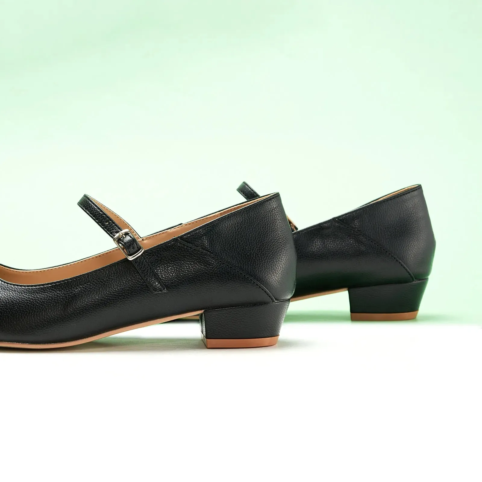 Single Strap Block Heel Mary Janes (Alva)