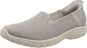 SKECHERS Women's Reggae Fest 2.0-Guiding Light Slip-INS Loafer, Taupe, 7.5