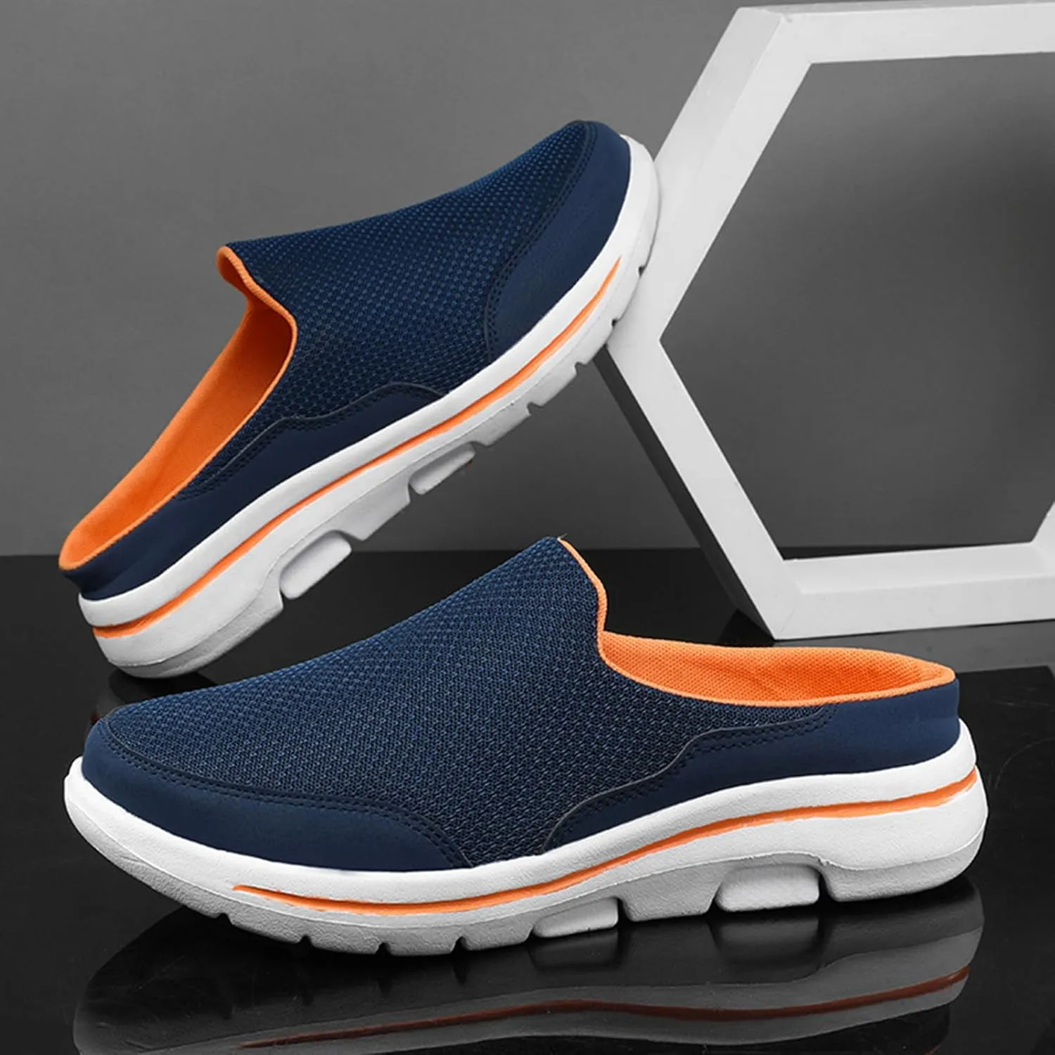 Slip On Mules & Clogs for Womens Mens Lightweight Breathable Mesh Slippers Slip-On Orthopedic Shoes Closed Toe Slides