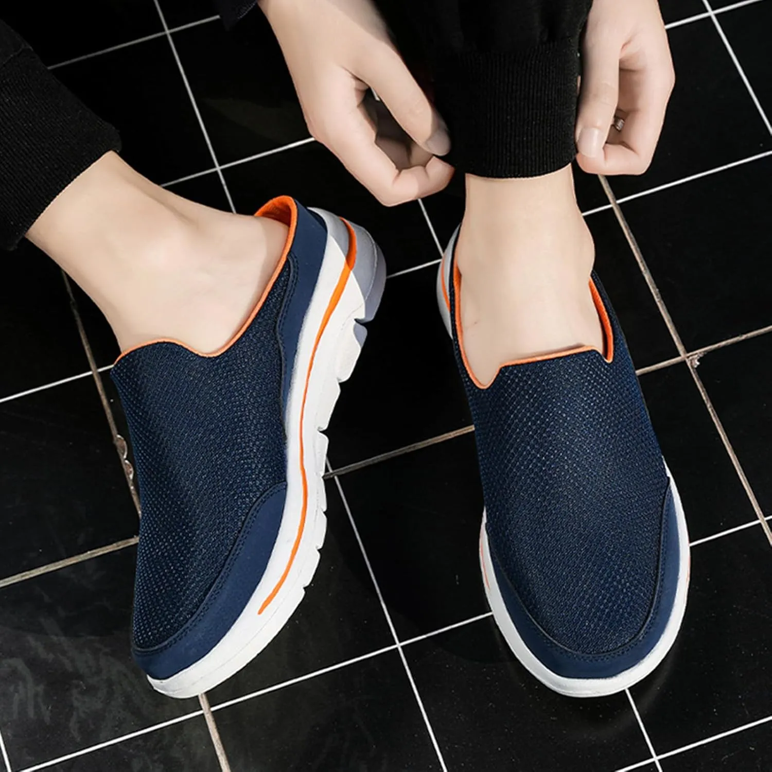 Slip On Mules & Clogs for Womens Mens Lightweight Breathable Mesh Slippers Slip-On Orthopedic Shoes Closed Toe Slides