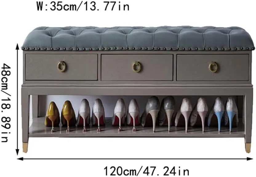 Small Ottoman Foot Rest Shoe Bench Simple Home Light Luxury Shoe Changing Stool Solid Wood Shoe Cabinet Home Door Wearing Shoe Stool Shoe Rack Stool Shoe Storage Bench Footstool