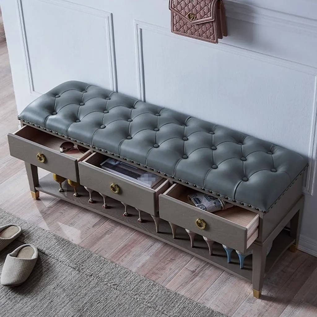 Small Ottoman Foot Rest Shoe Bench Simple Home Light Luxury Shoe Changing Stool Solid Wood Shoe Cabinet Home Door Wearing Shoe Stool Shoe Rack Stool Shoe Storage Bench Footstool
