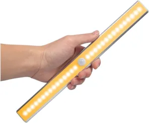 Smart Strip Charging 24led Human Body Sensor lamp Cabinet lamp Sensor Night Light USB Shoe Cabinet Wardrobe lamp (Color : 20 Lights Warm Light, Size : 2.8w)