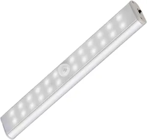 Smart Strip Charging 24led Human Body Sensor lamp Cabinet lamp Sensor Night Light USB Shoe Cabinet Wardrobe lamp (Color : 24 Lights White Light, Size : 2.8w)