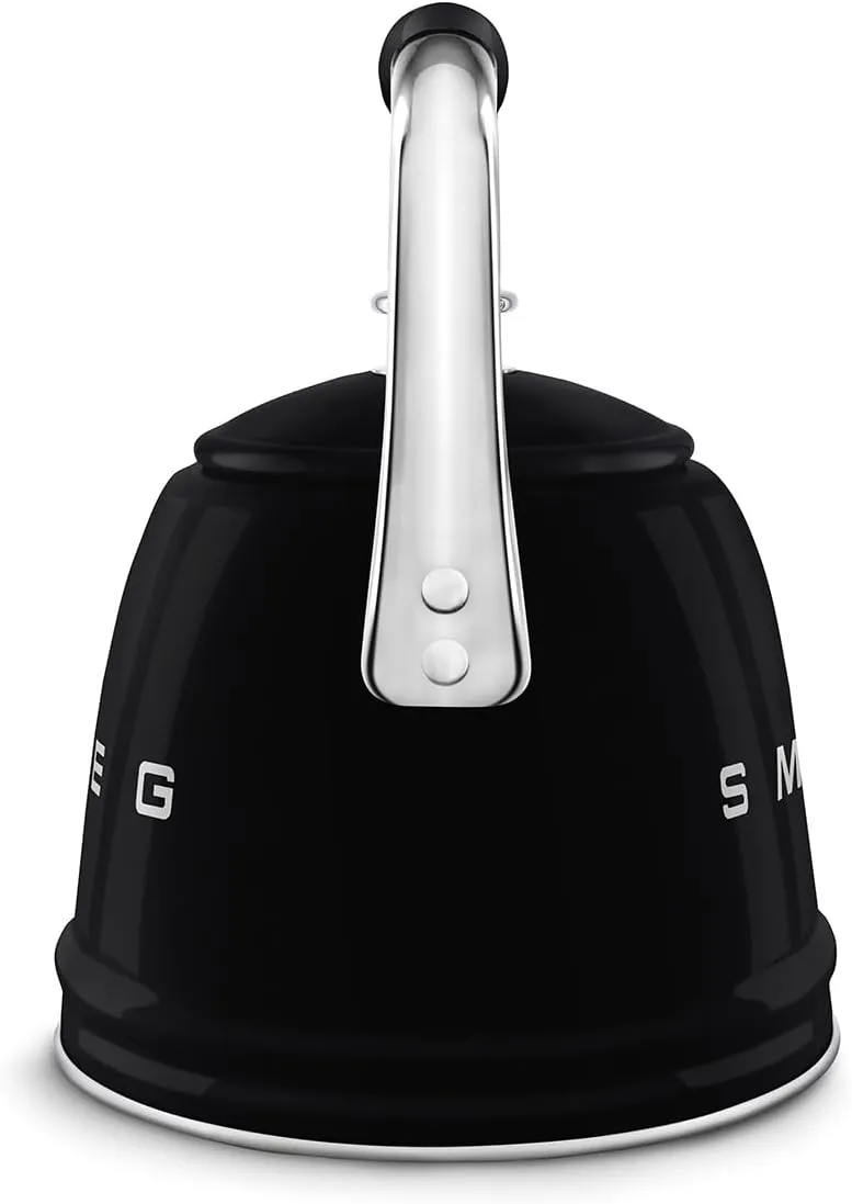 SMEG Retro Stovetop Whistling Kettle – 2.4Q (Black)