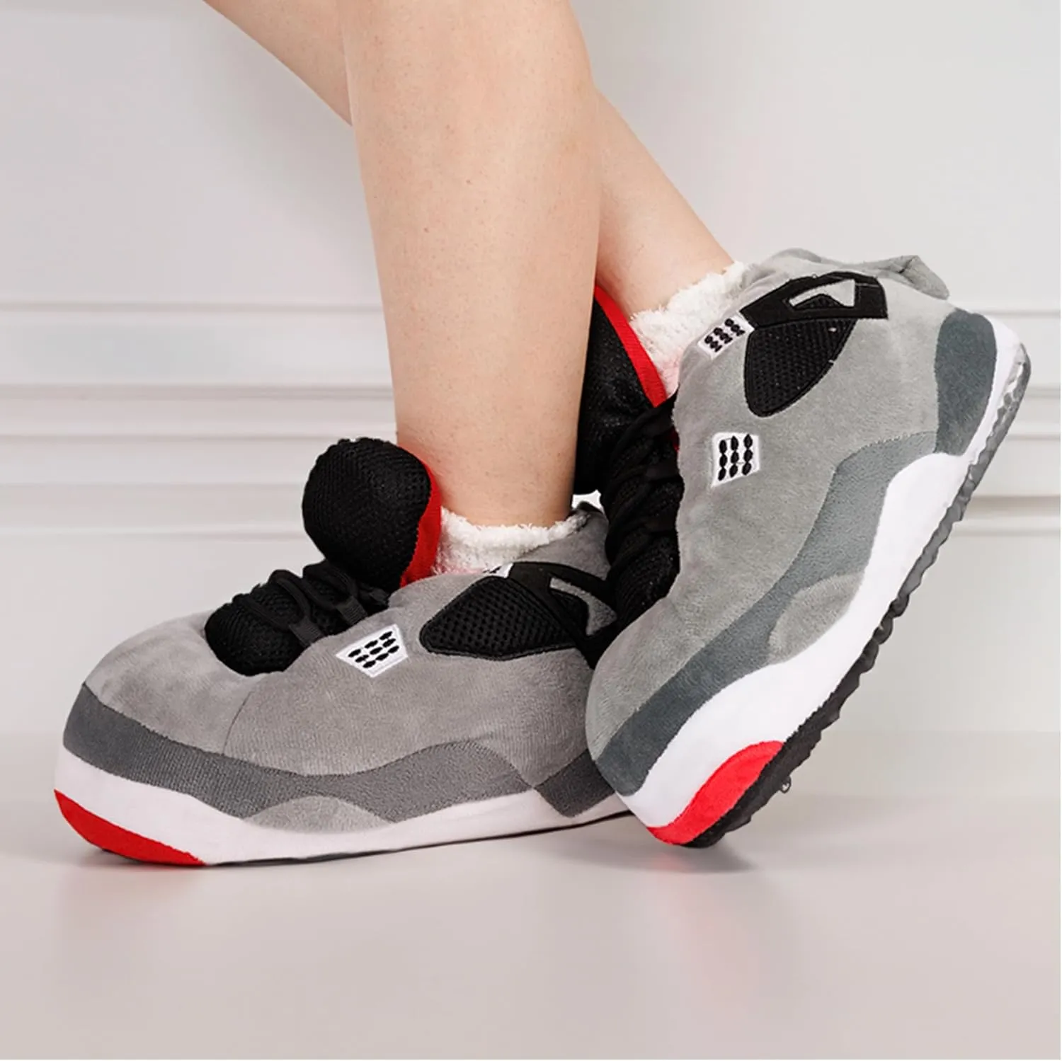 Sneaker Slippers, Trendy Plush Home Shoes Anti-Slip Soft Comfy Slides Warm Winter House Footwear One Size Fits Women Men