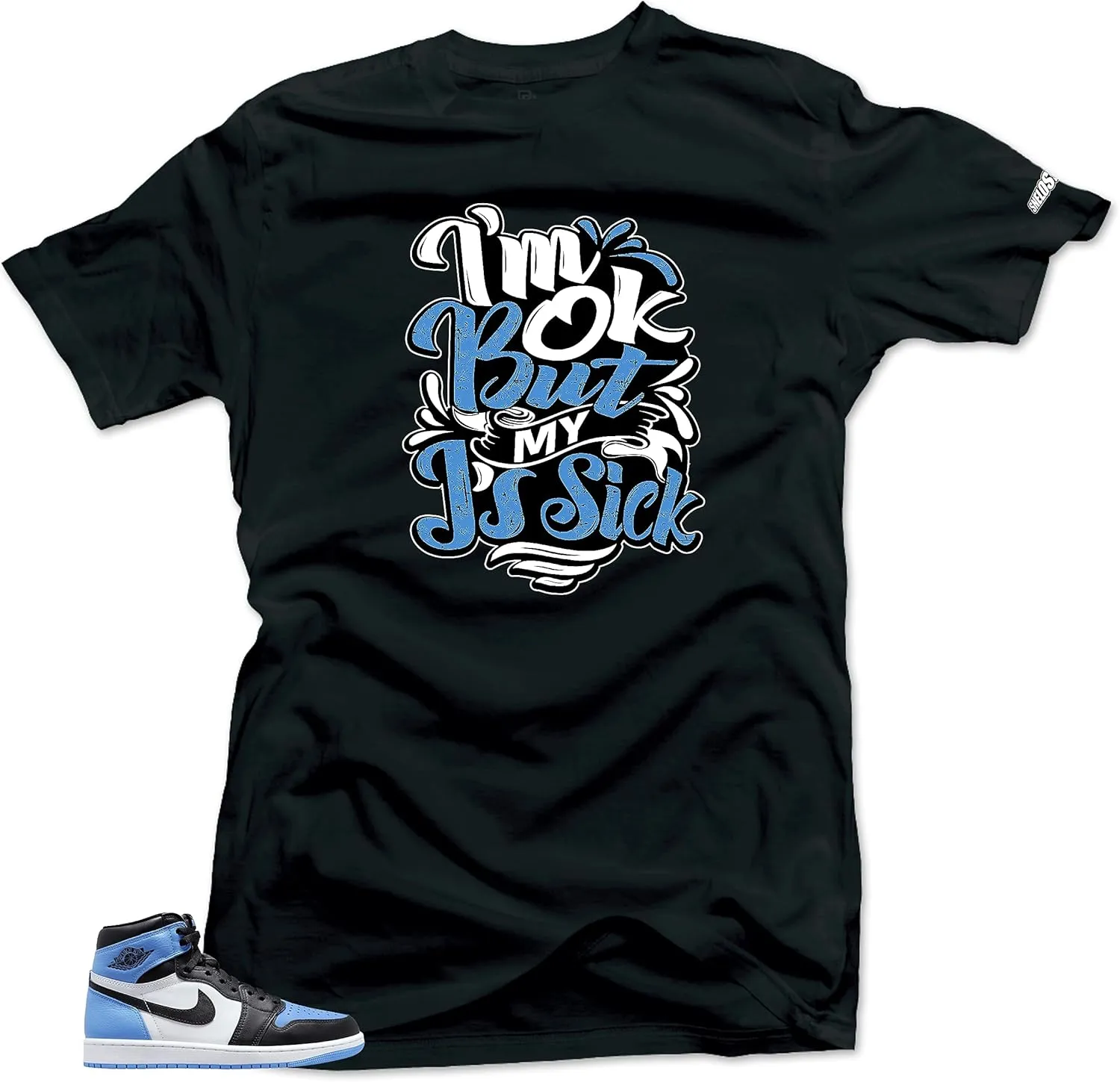 SNELOS Shirt to Match Jordan 1 UNC Toe Match Sneaker tee