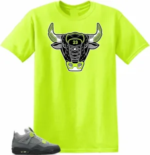 SNELOS Shirt to Match Jordan 4 Neon Match Sneaker Tee