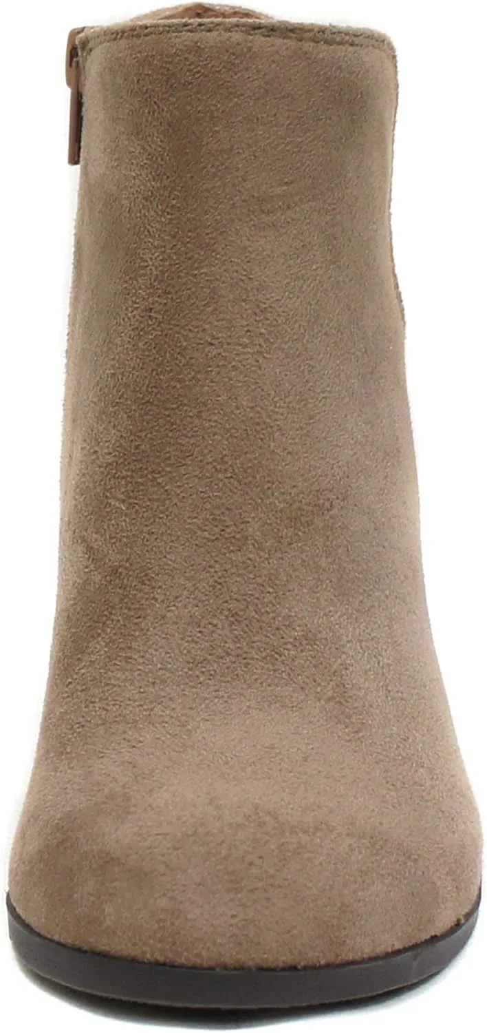 Soda Ability - Mid Ankle Bootie w/Split Shaft and Zipper Stacked Wedge Heel