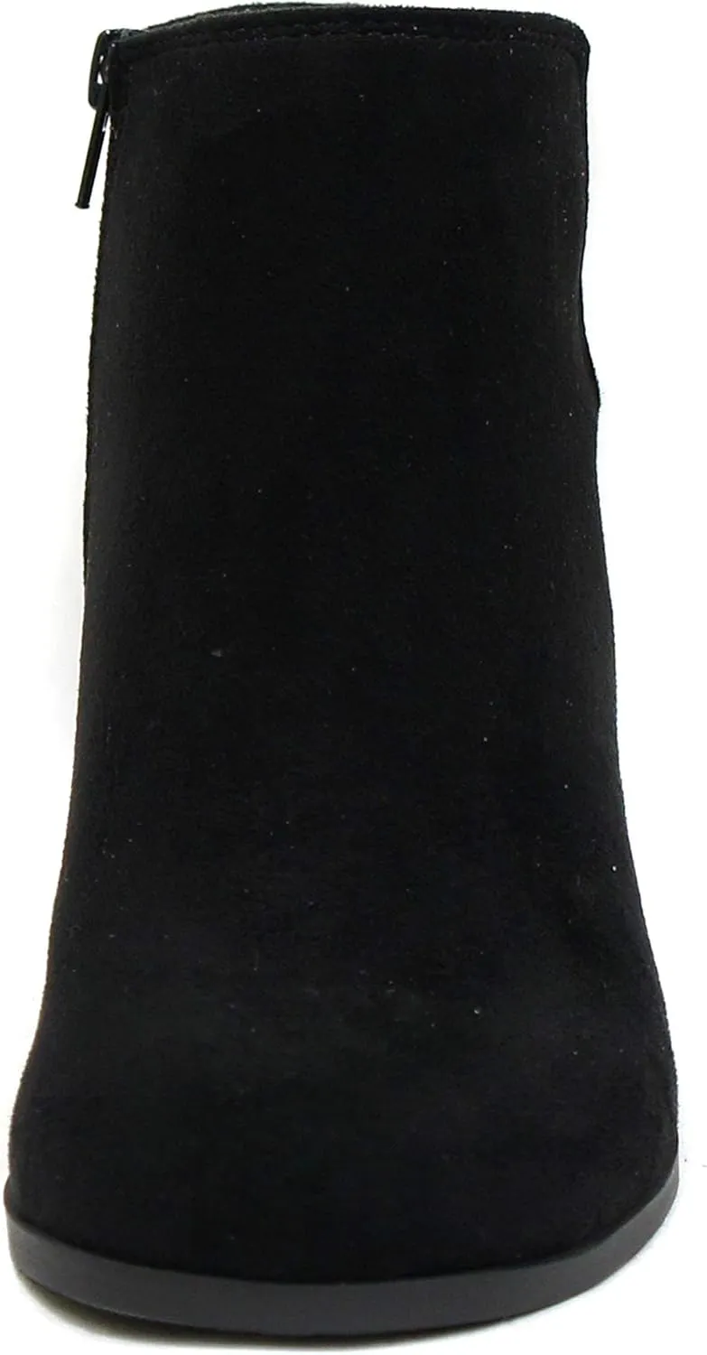 Soda Ability - Mid Ankle Bootie w/Split Shaft and Zipper Stacked Wedge Heel