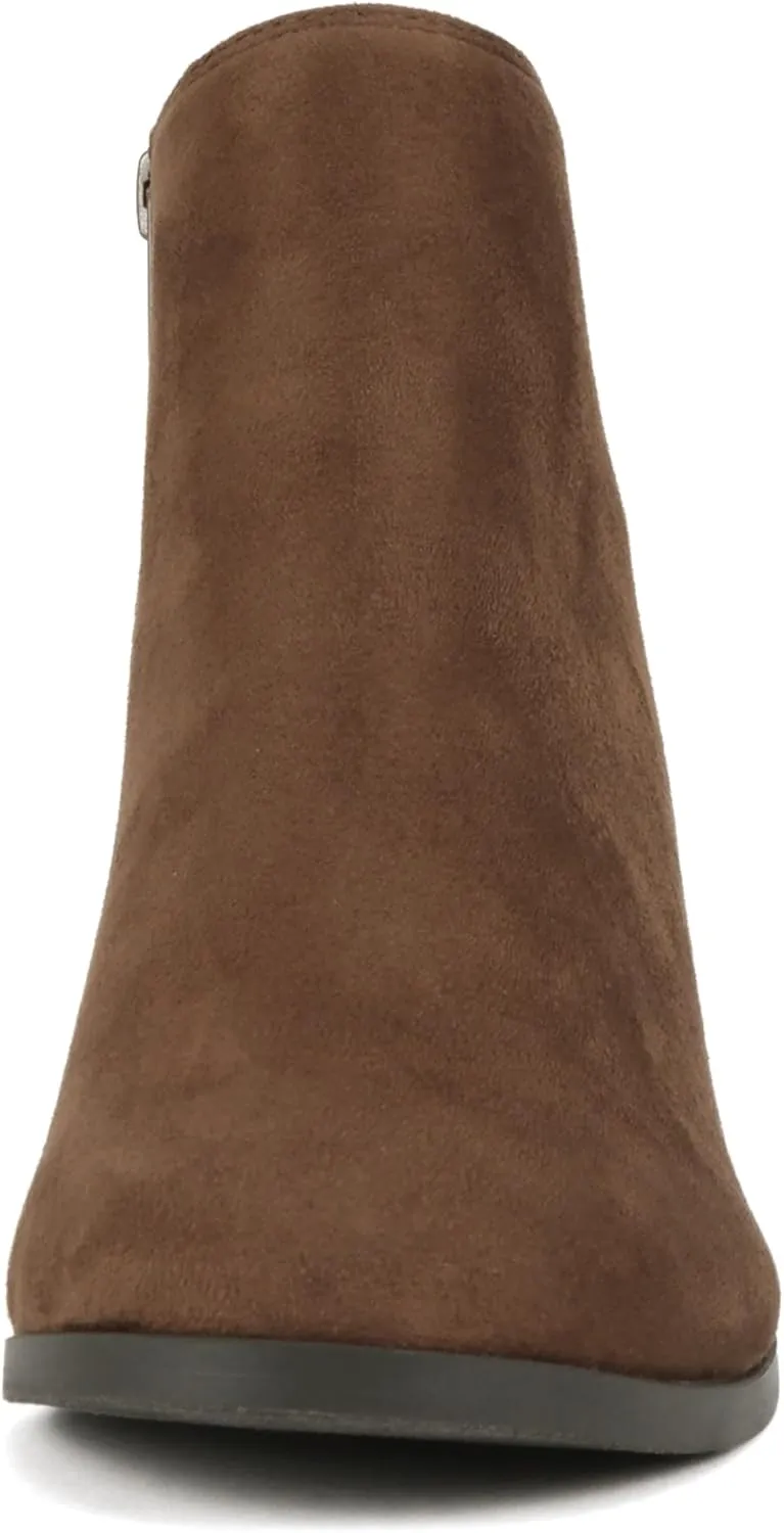 Soda Ability - Mid Ankle Bootie w/Split Shaft and Zipper Stacked Wedge Heel