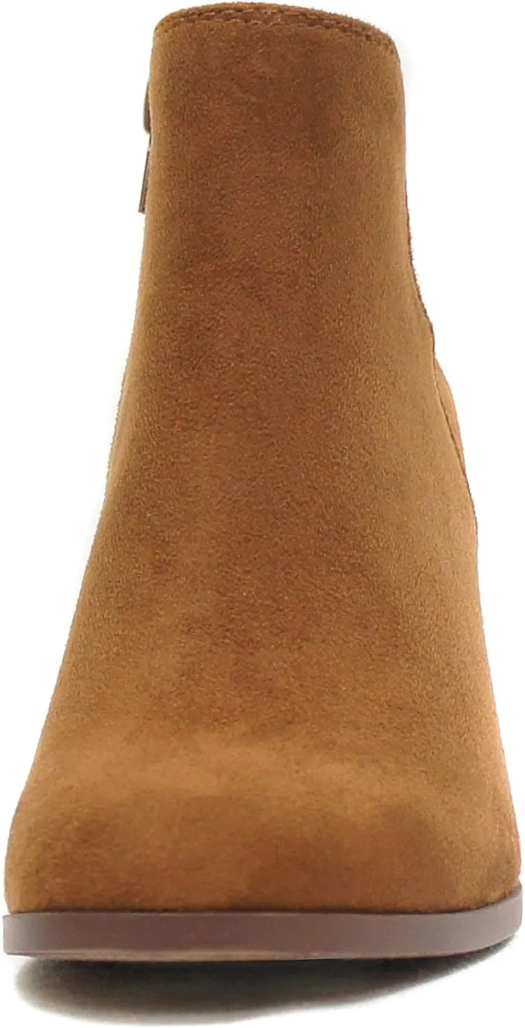 Soda Ability - Mid Ankle Bootie w/Split Shaft and Zipper Stacked Wedge Heel