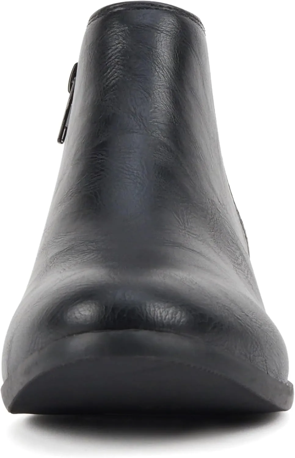 Soda “CHARMER” ~ Women Pointed Toe Elastic Gore Low Heel Ankle Bootie with Zipper Closure