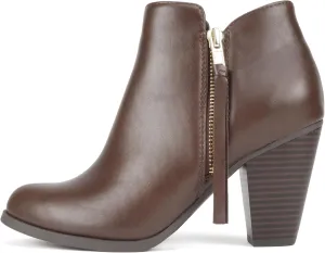 Soda Women's Ages Tassel Zip Chunky Heel Bootie