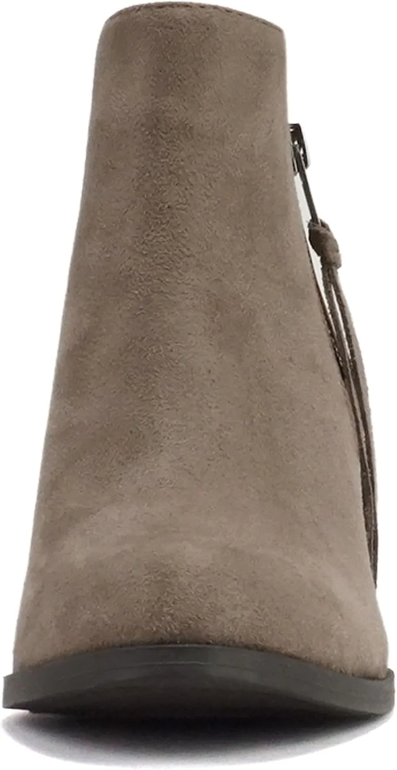 Soda Women's Ages Tassel Zip Chunky Heel Bootie