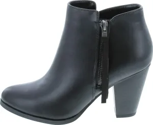 Soda Women's Ages Tassel Zip Chunky Heel Bootie
