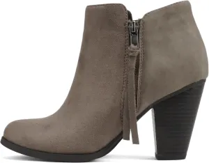 Soda Women's Ages Tassel Zip Chunky Heel Bootie