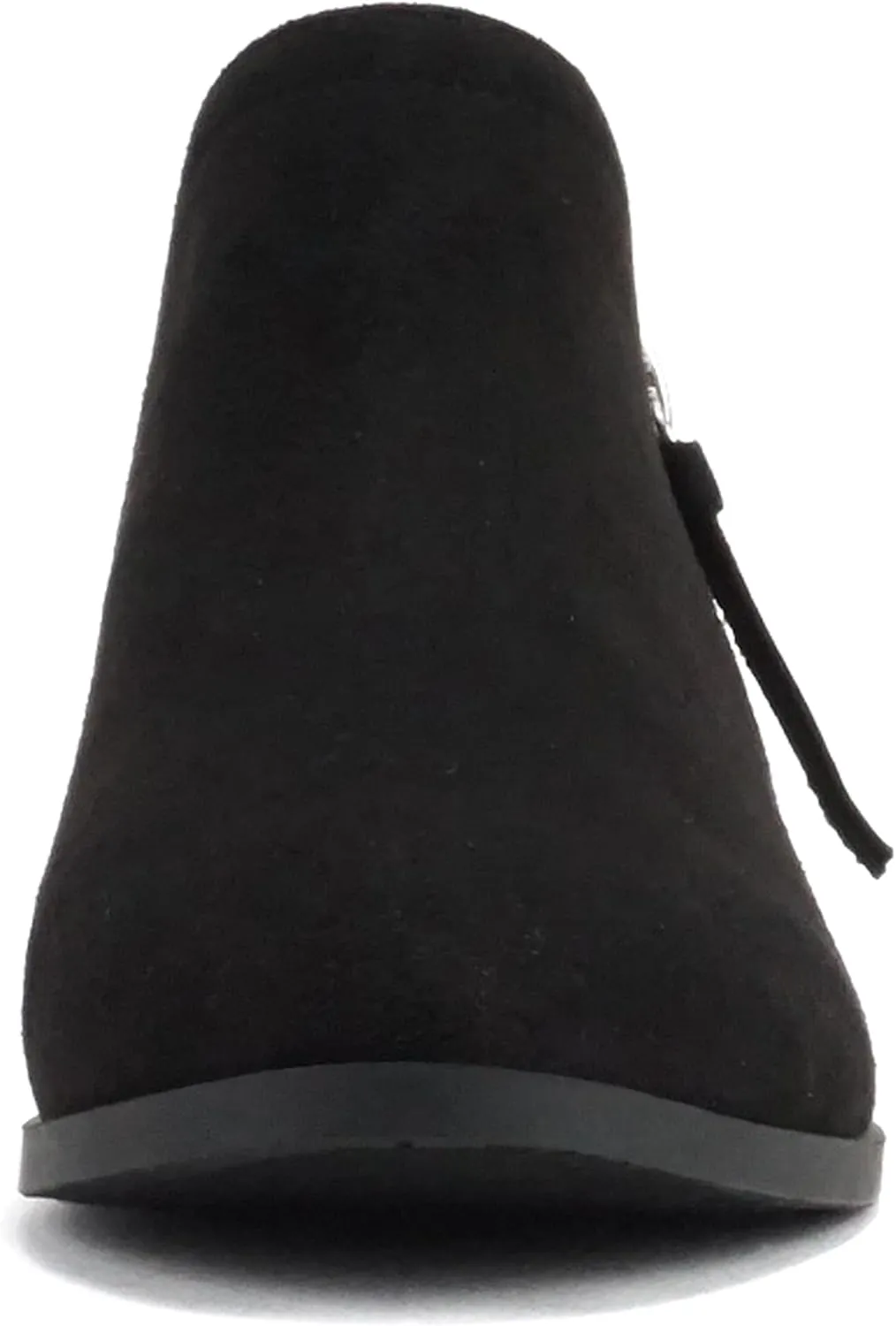 Soda “ZAYNE” ~ Women Round Toe Elastic Side Gore Side Zipper Pull Tab Low Heel Ankle Boot Bootie