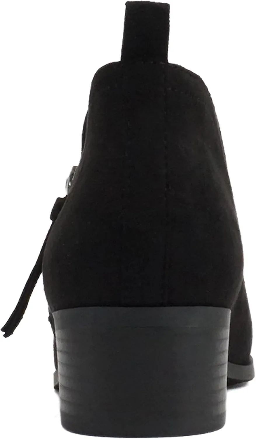Soda “ZAYNE” ~ Women Round Toe Elastic Side Gore Side Zipper Pull Tab Low Heel Ankle Boot Bootie