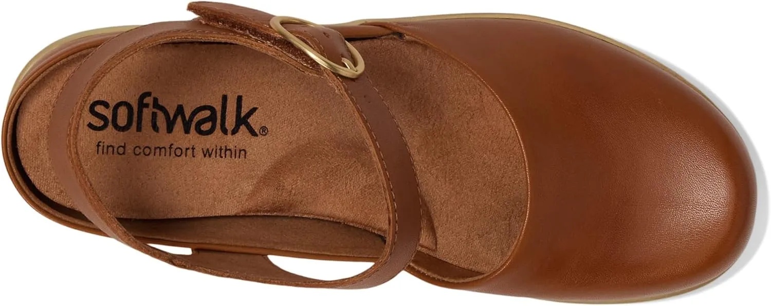 SoftWalk Women's Mabelle Clog, Luggage, 8