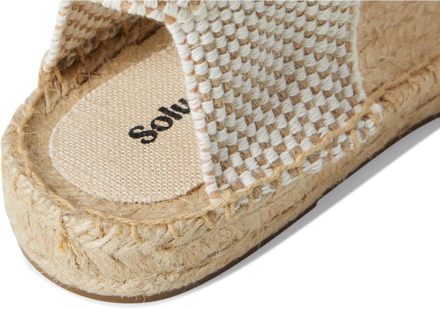 Soludos Women's Linen Lauren Lace-up Flat Sandal